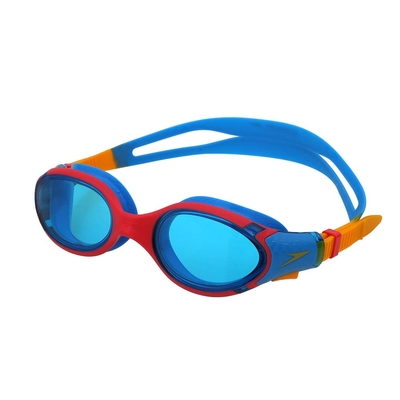 SPEEDO BIOFUSE2.0 兒童運動泳鏡-抗UV 防霧 蛙鏡 游泳 SD800336315948 紅藍橘