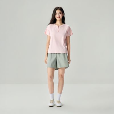 GIORDANO 女裝涼感輕盈全棉寬鬆短褲