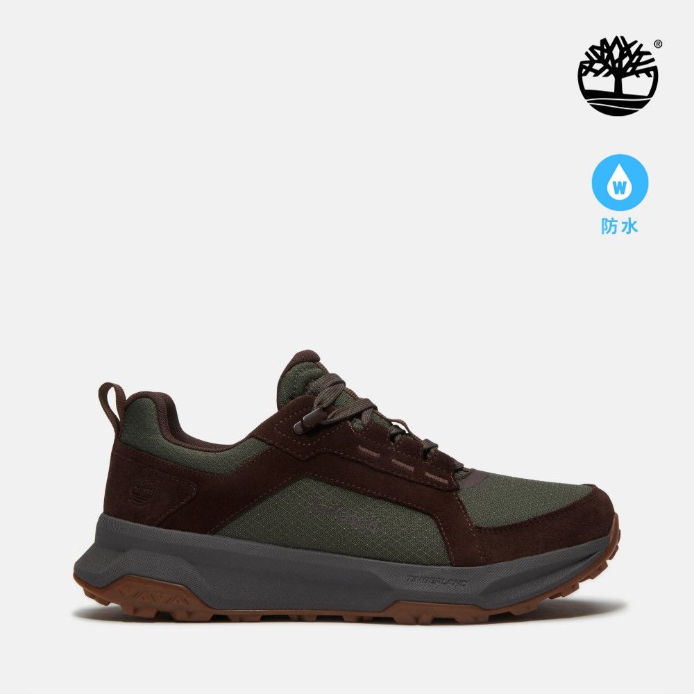 Timberland官方旗艦 男款深綠色Motion Ledge防水健行鞋|A6F2E01S