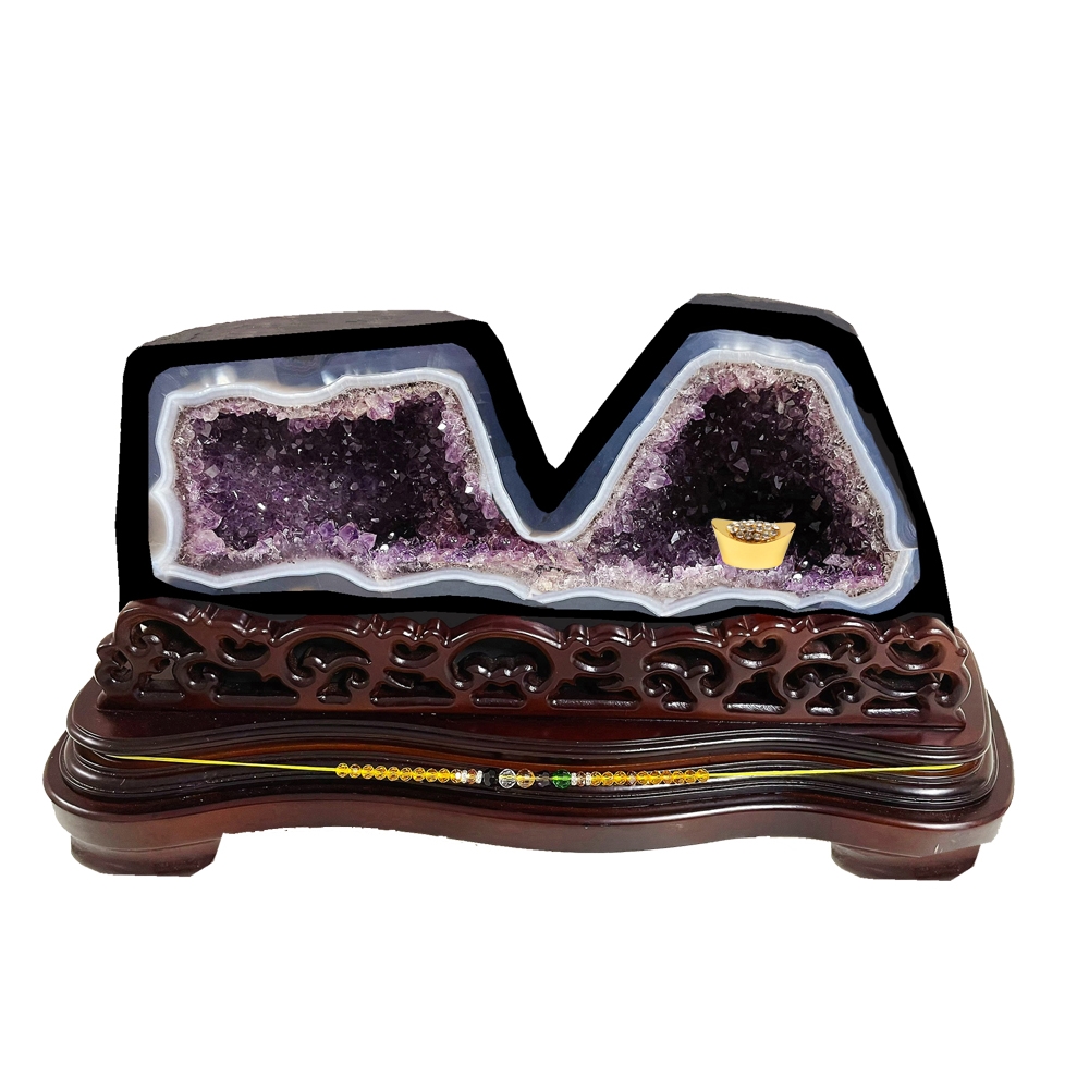 A1寶石5A烏拉圭稀有水型紫晶洞-同巴西紫水晶洞能量/招財/開運/擋煞/防