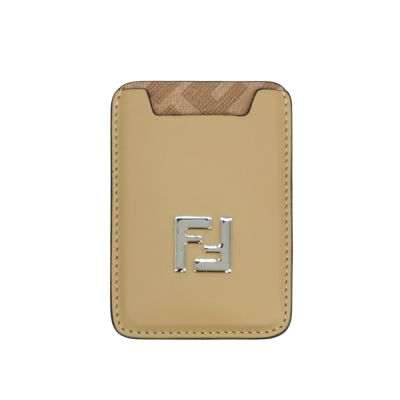 Fendi 芬迪 Squared FF logo MagSafe 磁吸手機卡片套(7M0364-米)