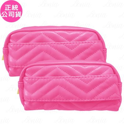 ESTEE LAUDER 雅詩蘭黛 桃紅空氣奢華化妝包*2(公司貨)