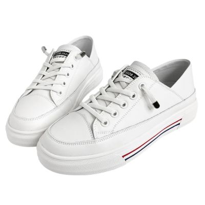 Robinlo 全真皮激瘦升級版牛皮厚底小白鞋 ALEXIA 黑/白