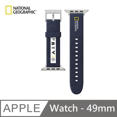 National Geographic 國家地理 Apple Watch 矽膠錶帶 49mm - 海軍藍