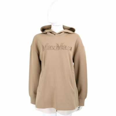 MAX MARA-’S Max Mara VISIERA 字母刺繡 棉質連帽運動衫 大學T-2色可選