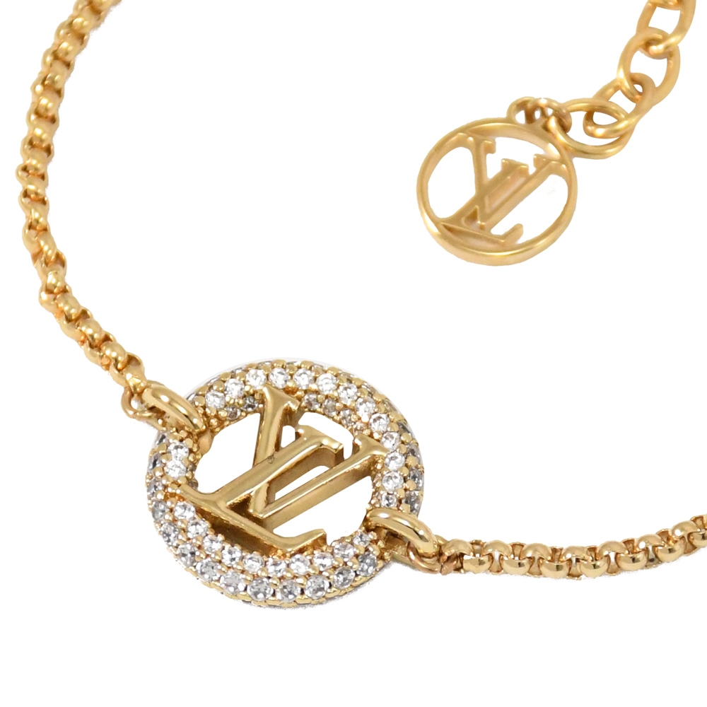 Louis Vuitton路易威登LV飾品M00758 Louise By Night 閃亮水鑽鑲嵌LOGO