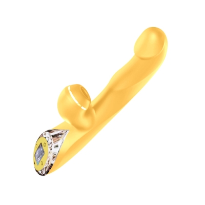 【情趣職人】KISTOY A-king Pro 秒愛浪潮 吸吮加溫按摩棒-黃