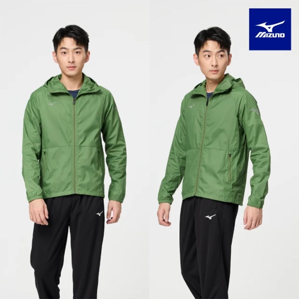 (爆品)MIZUNO美津濃 防曬風衣外套/慢跑鞋/排球鞋 多款任選 (風衣 C.綠色-32TCB10931L)
