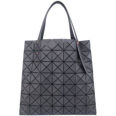 ISSEY MIYAKE 三宅一生 BAOBAO 牛仔黑色三角格7x7肩背/手提包