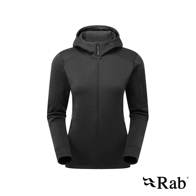 【RAB】Women s Modulus Hoody 快乾排汗彈性保暖連帽外套 女款 黑色 #QFG16