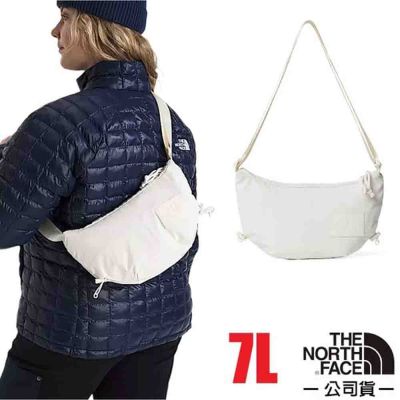 【The North Face】多功能日用單肩隨身側背包7L(可調整肩帶).護照證件包.輕便斜背包/ 81DS-QLI 沙丘白 N
