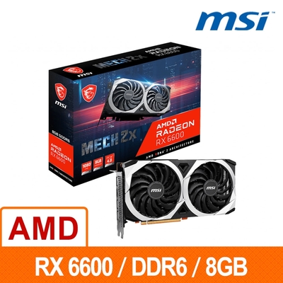 MSI 微星】Radeon RX 6600 MECH 2X 8G AMD顯示卡| RX系列| Yahoo購物中心