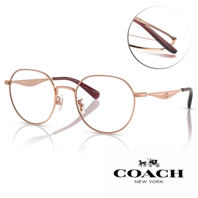 COACH 金屬圓框光學眼鏡 /玫瑰金 #HC5175 9331