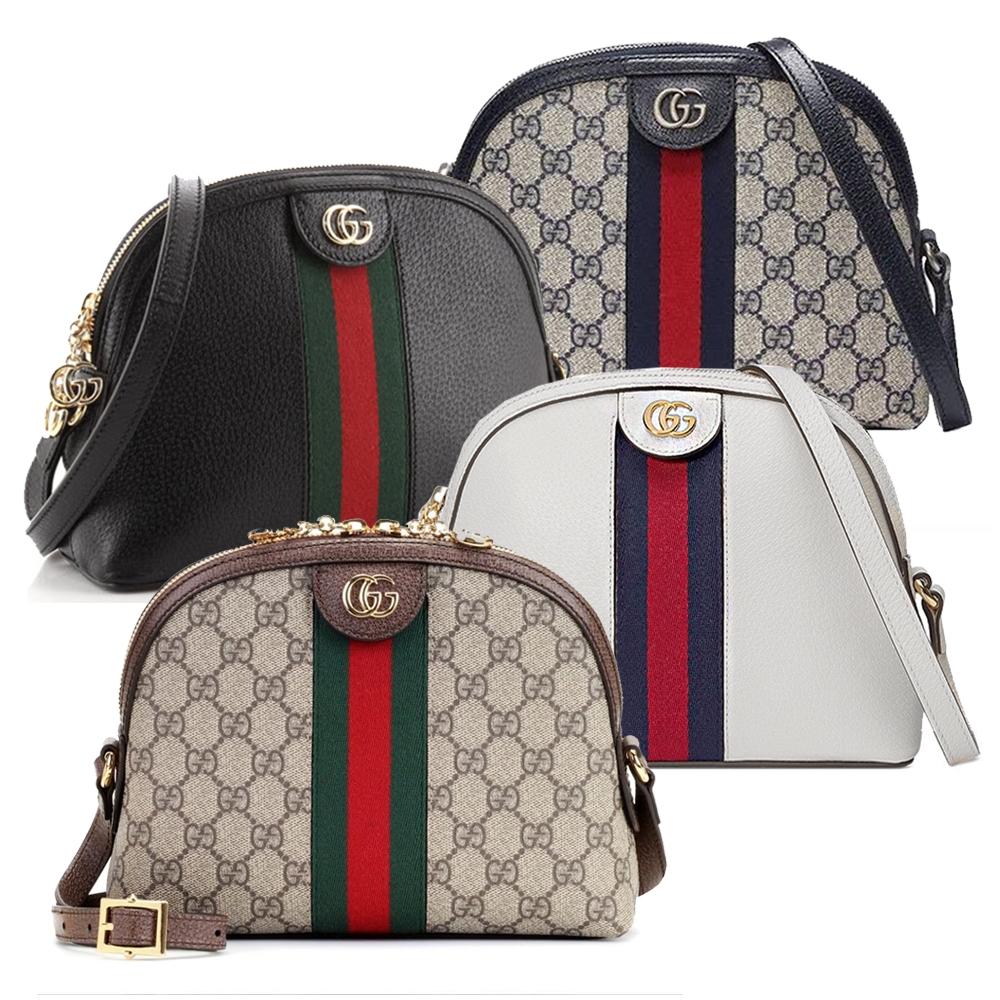 【GUCCI 古馳】499621 / 719881經典Ophidia系列 GG Supreme帆布拉鍊斜背包貝殼包(多色)