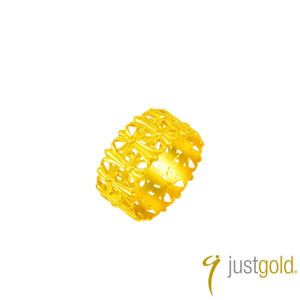 【Just Gold 鎮金店】雋藏 花環 黃金戒指