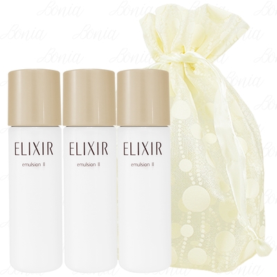 SHISEIDO 資生堂 怡麗絲爾 奢潤進化柔膚乳(#T2 滋潤型)(30ml)*3旅行袋組(公司貨)