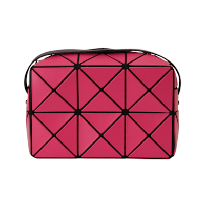 ISSEY MIYAKE  BAOBAO 2x3幾何皮質立方肩/斜背包(霧桃紅)mini