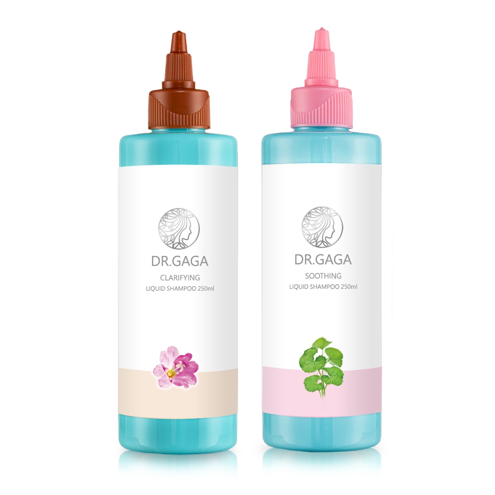DR.GAGA 精華液水狀洗髮精露 洗頭液250ml 2入組 (舒敏/淨衡/生薑根胜肽養髮)