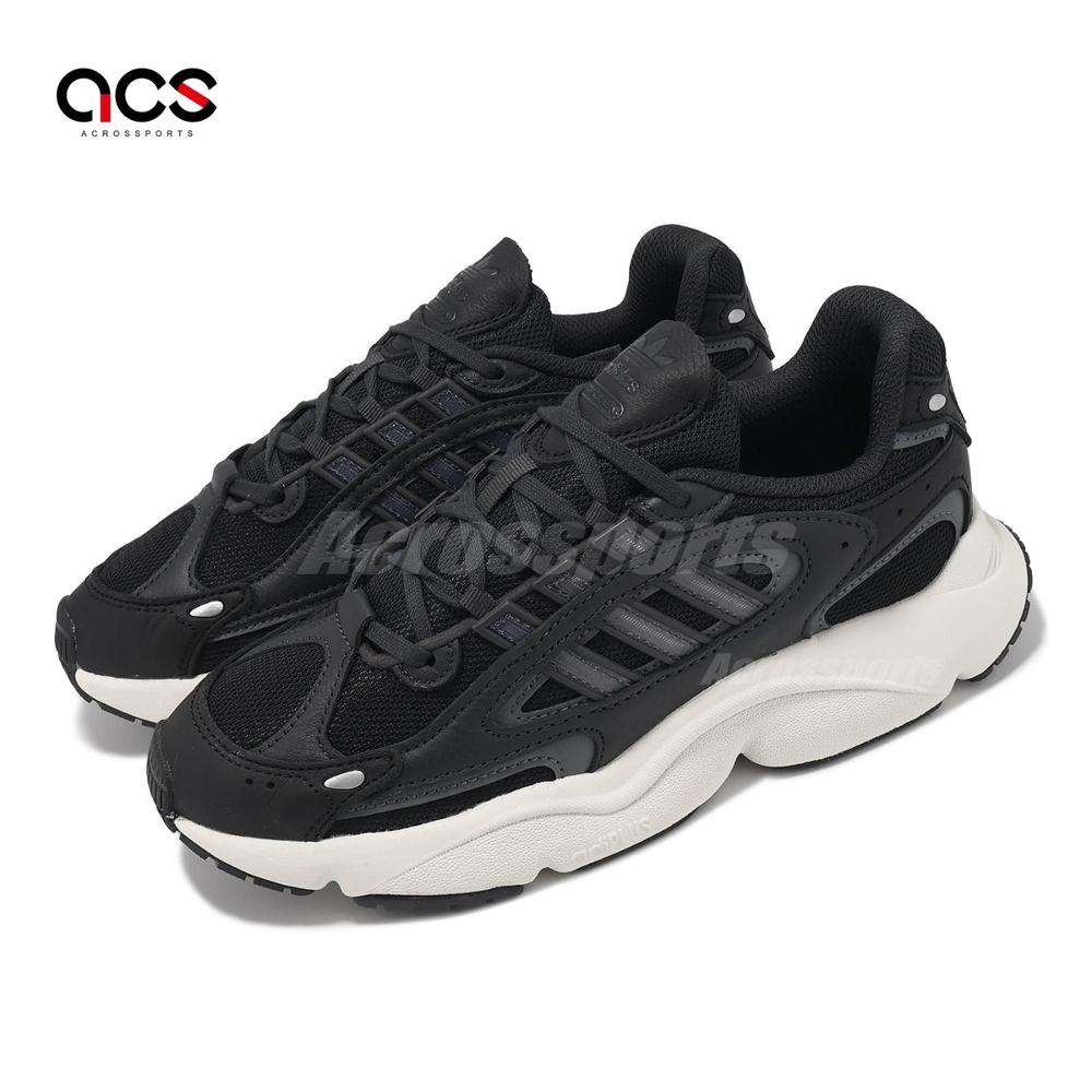 adidas 休閒鞋 OZMILLEN 男鞋 女鞋 黑 白 皮革 網布 緩衝 情侶鞋 愛迪達 ID5831