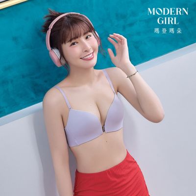 瑪登瑪朵 QQ雲 無鋼圈紓壓無痕前扣內衣 M-XXL(光柔紫)