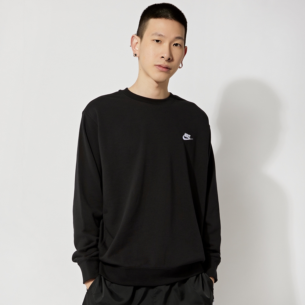 Nike AS M NSW CLUB CRW FT 男款 黑色 刺繡 衛衣 休閒 長袖 BV2667-010