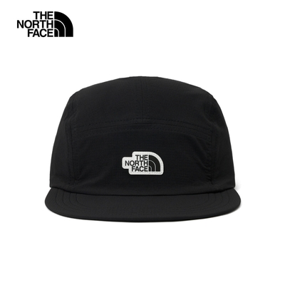 【The North Face 官方旗艦】 北面男女款黑色防潑水舒適透氣可收納休閒運動帽｜8CTFJK3