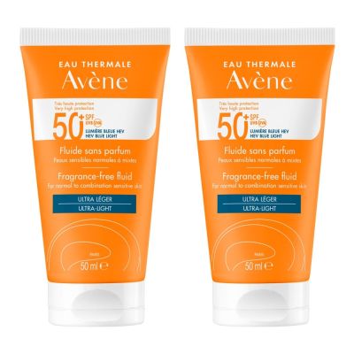 Avene雅漾 超能輕感防曬液(無香)SPF50+ 50ml(2入特惠)