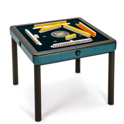 【商密特】T350 二代 過山 電動麻將桌 餐桌款 (孔雀綠)