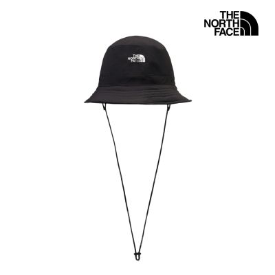 【The North Face 官方旗艦】 北面男女款黑色UPF防曬漁夫帽｜8DH1KX7 抗UV