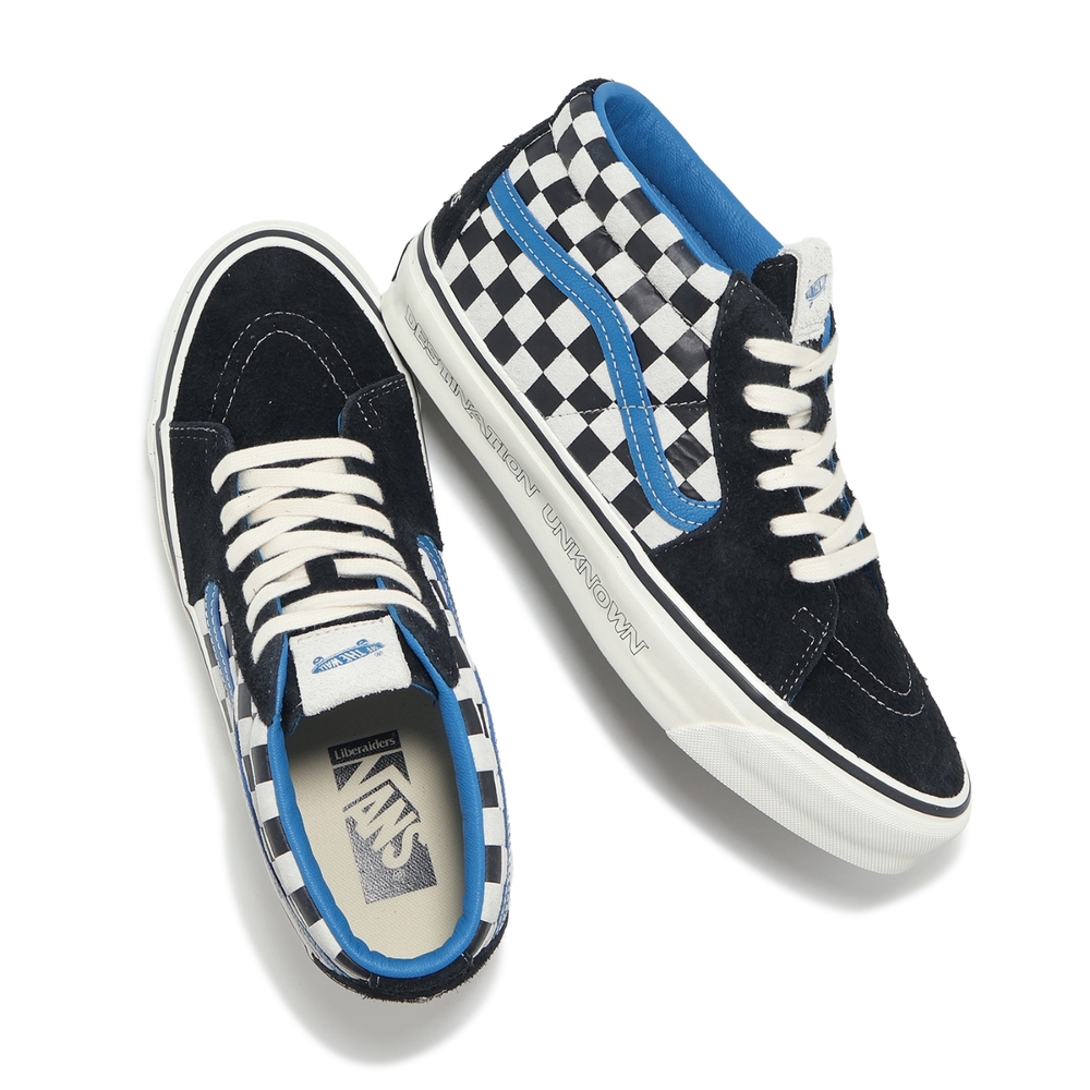 Vans x Liberaiders Lx Sk8-Mid Reissue 83 聯名棋盤格男鞋黑藍