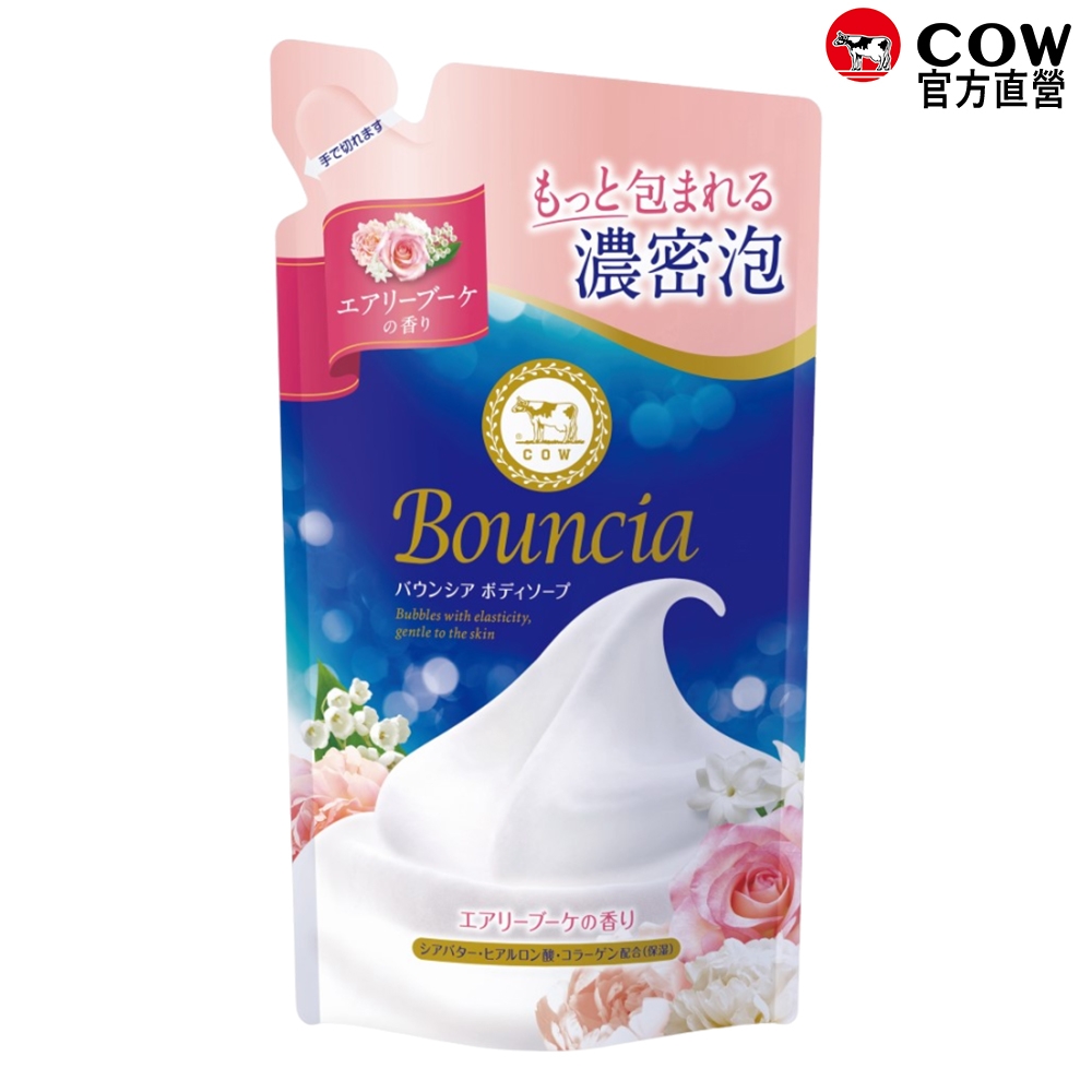 (任選)日本牛乳石鹼 美肌滋潤 愉悅花香沐浴乳補充包 360ml