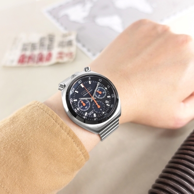 CITIZEN 星辰錶 / AN3660-81L / 三眼計時 牛頭錶 日期 日本機芯 不鏽鋼手錶/藍色-38mm