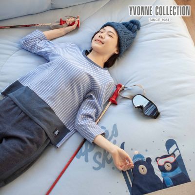 YVONNE 以旺傢飾 伯恩熊 隨行四季被-冰河藍