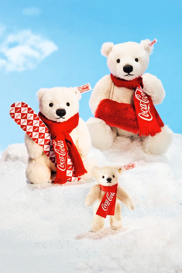 STEIFF德國金耳釦泰迪熊Coca-Cola Polar Bear 可口可樂北極熊限量版