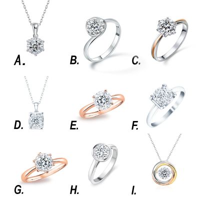 King Star 50分 DVS2 18K金 天然鑽石戒指/項鍊-任選