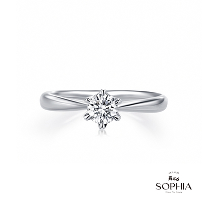 SOPHIA 蘇菲亞珠寶 - 經典六爪 30分 GIA G/SI2 PT950鉑金 鑽石戒指