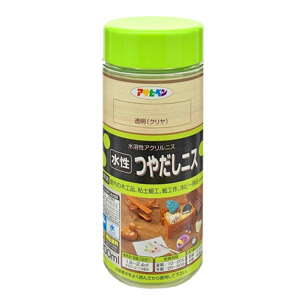 日本Asahipen】工藝/美術/彩繪用表面亮光漆透明色300ML | 油漆/塗料