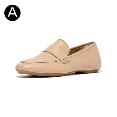 【FitFlop】方頭樂福鞋/皮革芭蕾舞平底鞋/皮革木屐鞋/羊毛靴/短靴-女(多色)