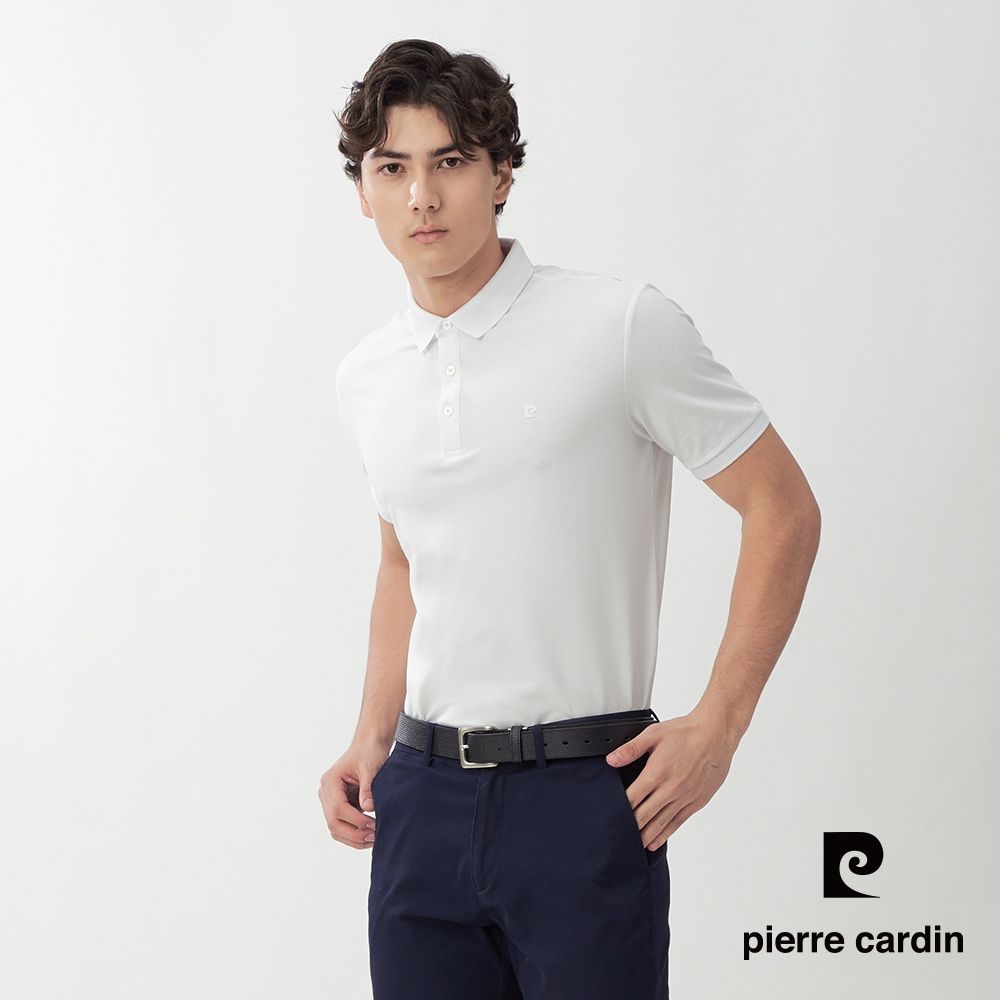 Pierre Cardin皮爾卡登 網路獨家 男款 素色百搭涼感/網眼透氣彈性短袖POLO衫(多色任選) (L款(網眼透氣))