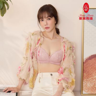 曼黛瑪璉 無鋼圈內衣 B-E罩杯(杏桃粉)