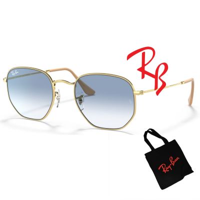 RayBan 雷朋時尚金屬多邊形太陽眼鏡 RB3548 001/3F 54mm 金框抗UV漸層鏡片 公司貨