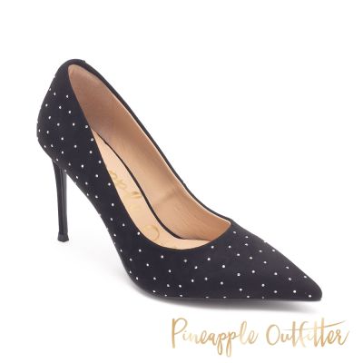 Pineapple-Outfitter-PINE-精緻滿鑽絨布高跟鞋-絨黑色