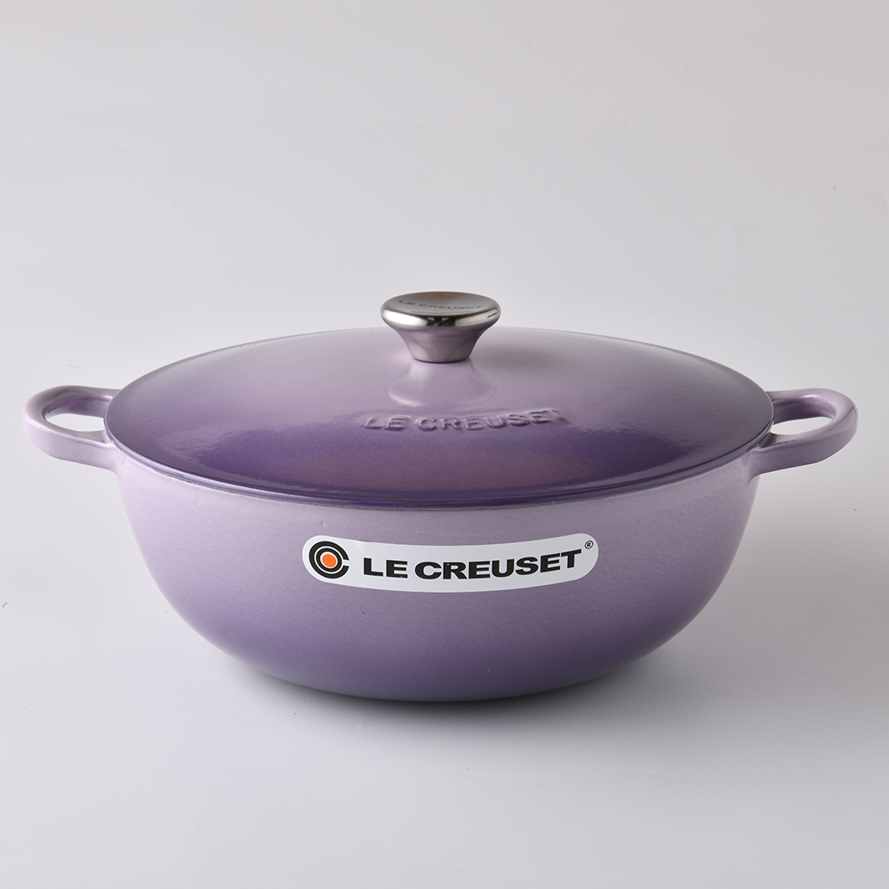 Le Creuset 媽咪鑄鐵鍋26cm 4.1L 藍鈴紫法國製媽咪鍋炒鍋湯鍋燉鍋