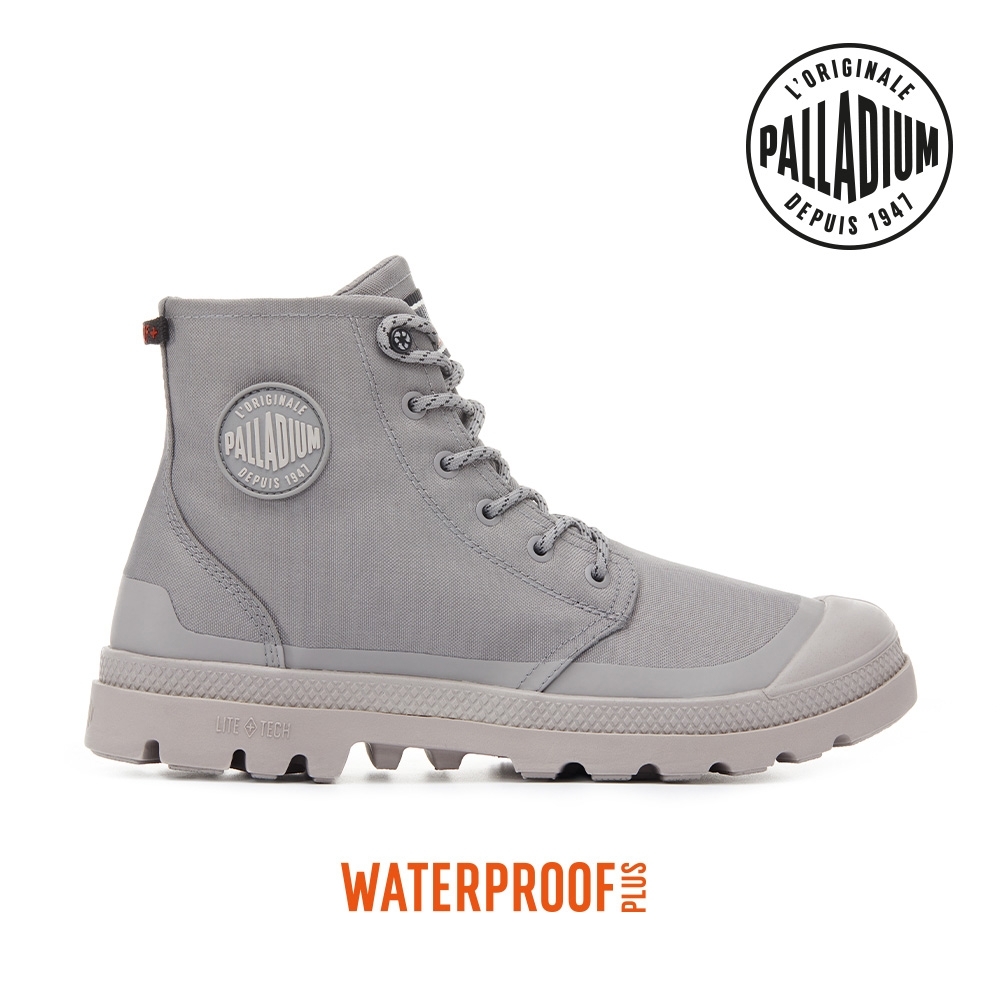PALLADIUM PAMPA RCYCL LITE+WP+ ZIP再生科技輕量拉鍊橘標防水靴-中性 多款任選 (灰)