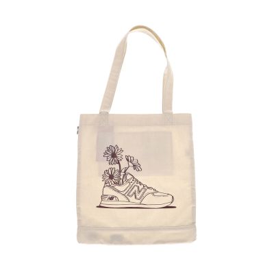 New Balance Bags 杏色 插畫小花帆布包 側背包 手提包 LAB51503FDP