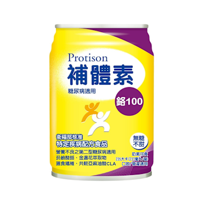 【補體素】鉻100無糖不甜即飲 237mlx24罐(低GI 專利鉻6倍吸收率)