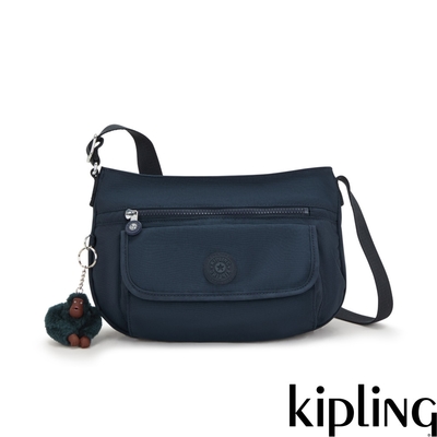 Kipling 沉穩素面藍多袋收納側背包-SYRO U