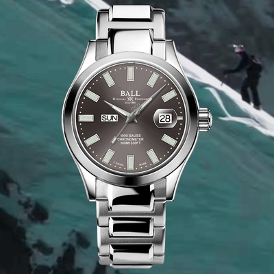 BALL 波爾 B2 Engineer III 經典色自體發光微型氣燈機械錶-灰40mm(NM9036C-S1C-GY)