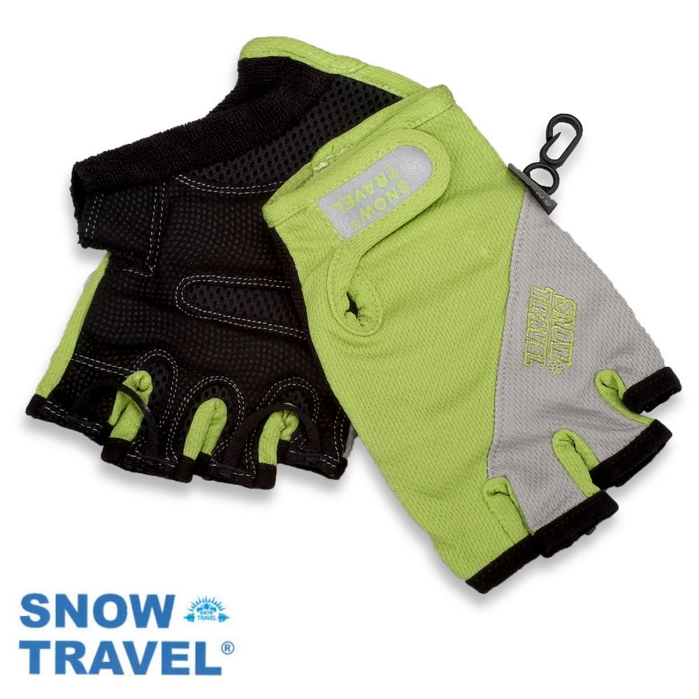 [SNOW TRAVEL] AH-13 德國進口COLDTACK優質單車半指防震止滑手套 (綠色)
