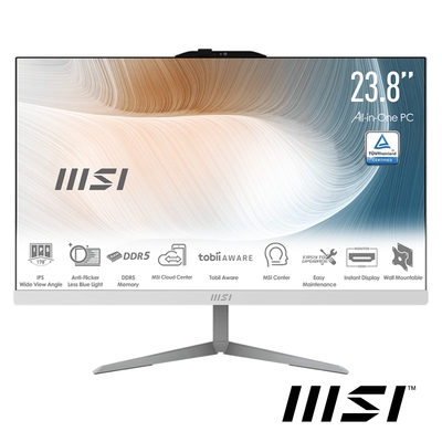 MSI微星 Modern AM242 1M-1078TW 24型FHD AIO液晶電腦(Core 3 100U/8G/512G SSD/Win11)